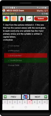 NECO SSCE Exam Prep android App screenshot 2